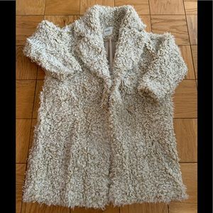 MONKI Shaggy Faux Fur Coat